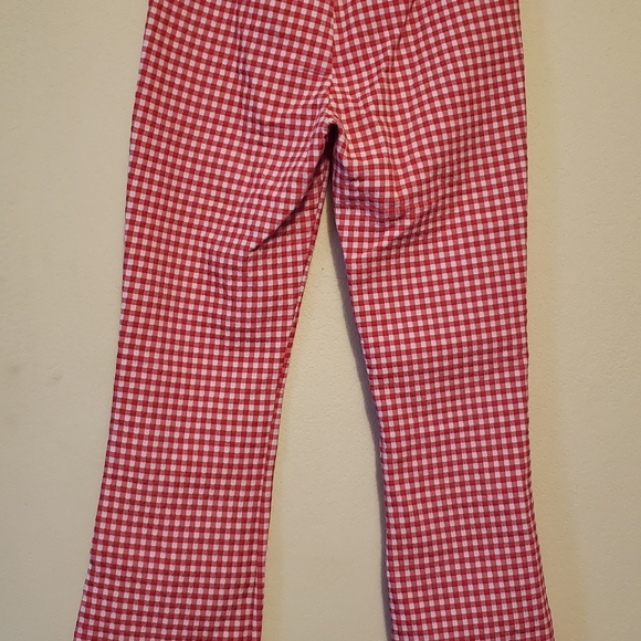 Zara Kids Red and White Checkered Pants - Picture 3 of 4